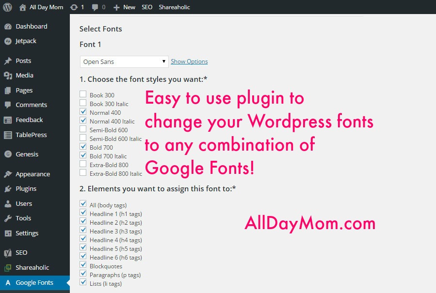 How To Change The Font In WordPress Without Changing The Code! - All ...