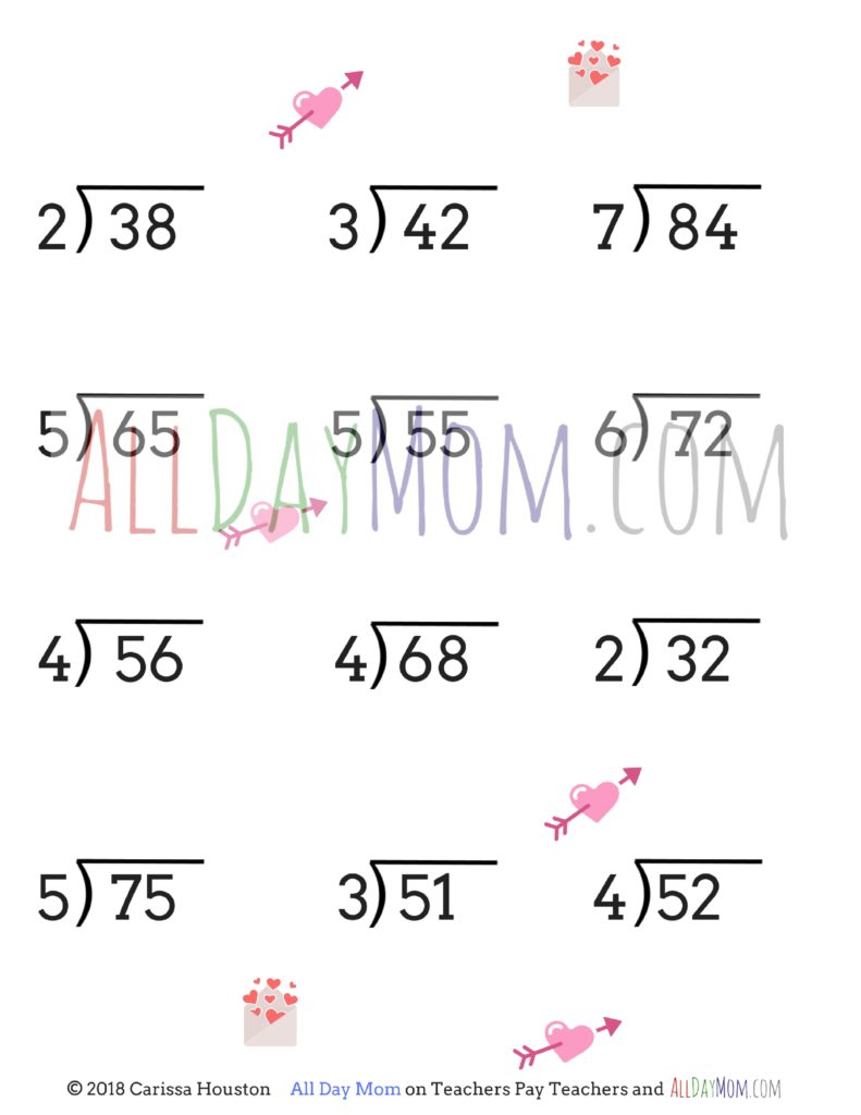 Free Printable Valentine s Day Math Worksheets 